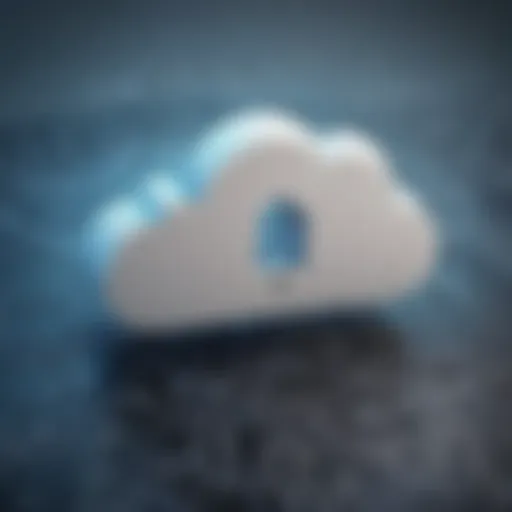 Abstract Digital Cloud Security Concept