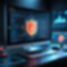 Visual representation of cybersecurity threats