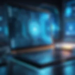 Futuristic cybersecurity concept