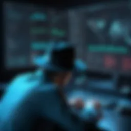 Dark web interaction showcasing illegal transactions