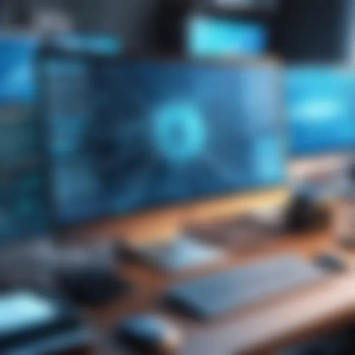 Illustration highlighting the chaotic aftermath of a cybercrime attack