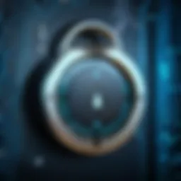 A digital lock symbolizing cybersecurity