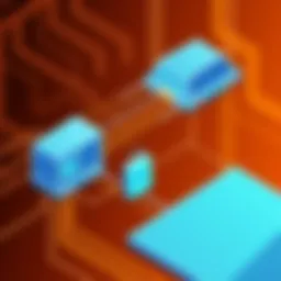 Illustration depicting network architecture with open ports