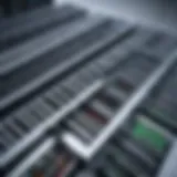 Aerial view of a modern data center showcasing rows of servers and advanced cooling systems.
