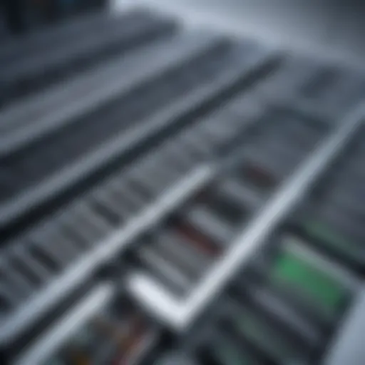 Aerial view of a modern data center showcasing rows of servers and advanced cooling systems.
