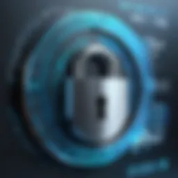 A digital lock symbolizing cybersecurity measures for identity protection