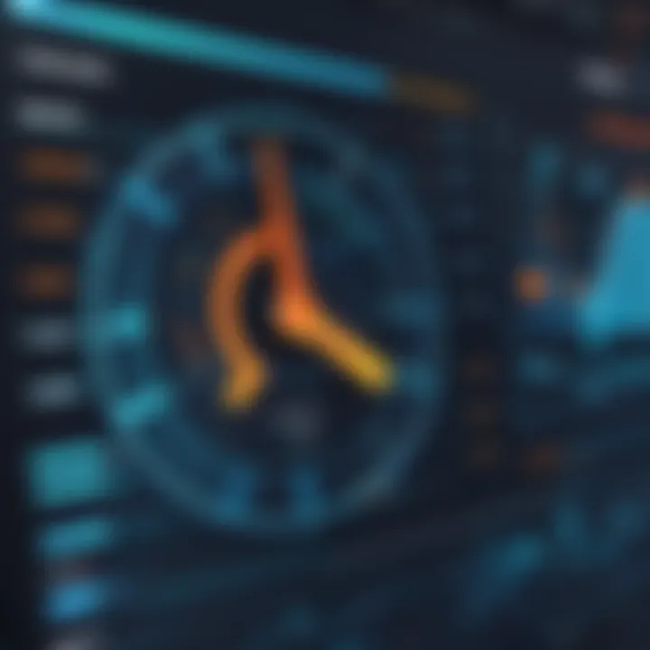 Chart illustrating network performance metrics