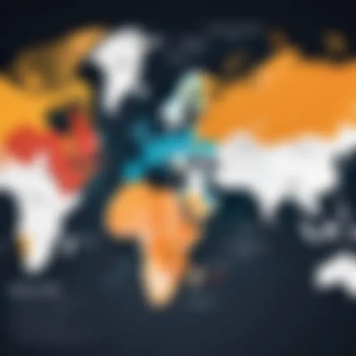 Map highlighting salary variations by location for cyber security roles