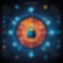 Abstract representation of cybersecurity defense mechanisms
