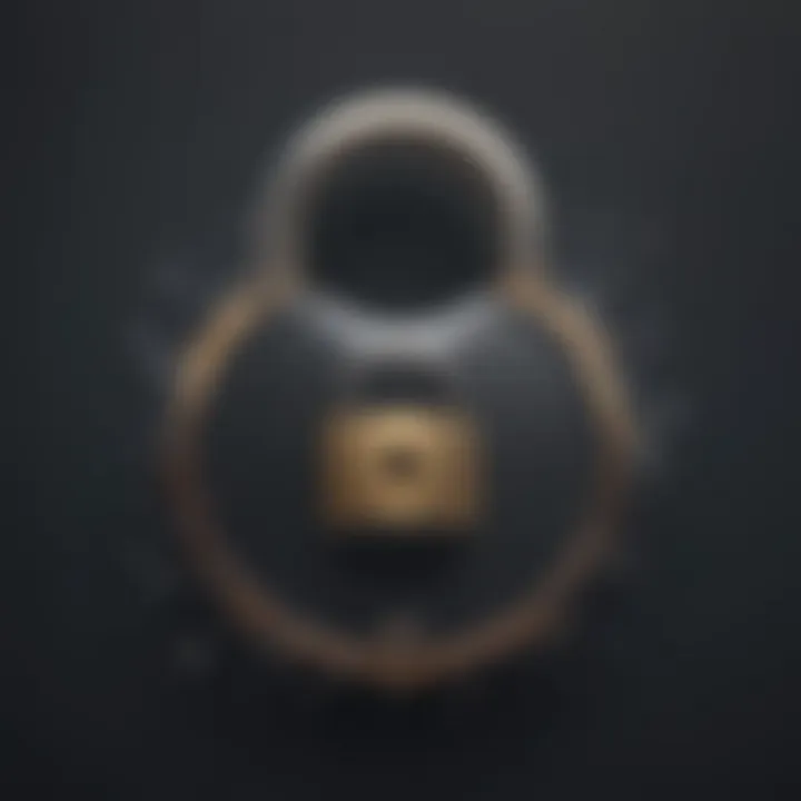 Illustration of a secure lock symbolizing online protection