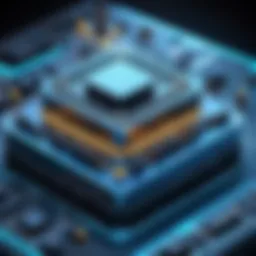 Digital Fortress - Illustration of a modern fortress symbolizing digital security