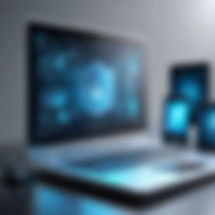 Futuristic technology showcasing trends in digital security