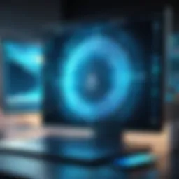 A secure digital network concept illustrating encryption and protection