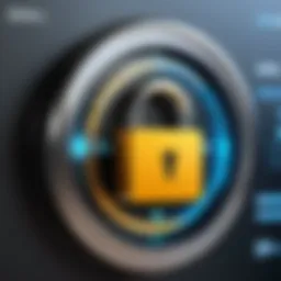 A digital lock symbolizing email encryption