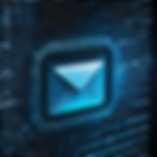 Illustration of encrypted email communication