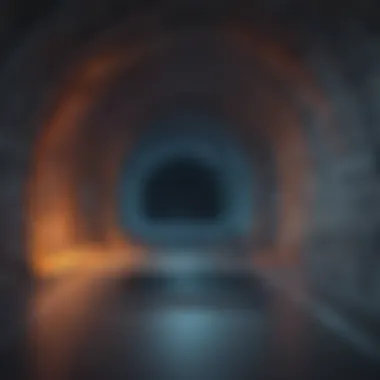 Secure VPN Tunnel Data Transfer Illustration depicting data transfer through secure VPN tunnel