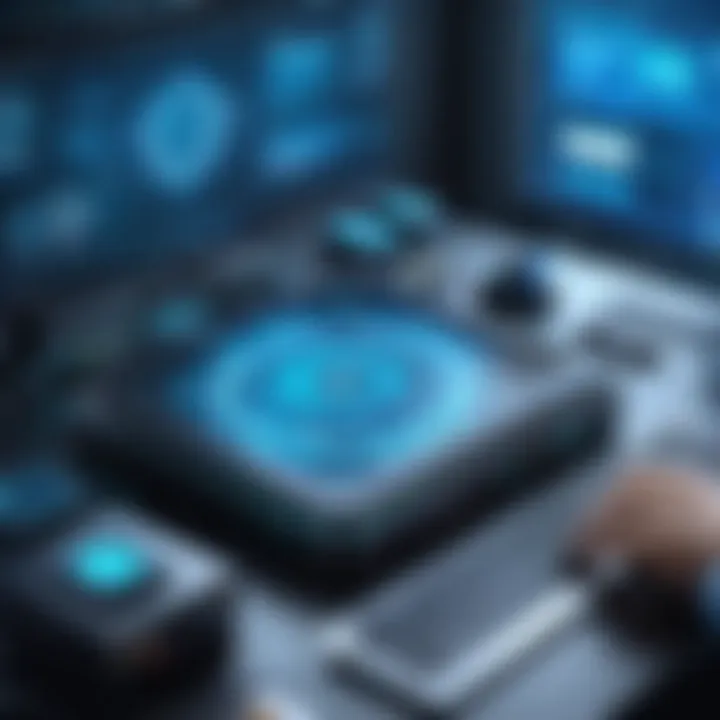 Illustration showcasing advanced automation in cybersecurity operations