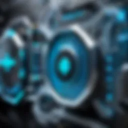 Illustration depicting intricate network security mechanisms