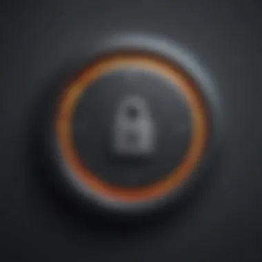 Security Shield with Digital Lock Icons