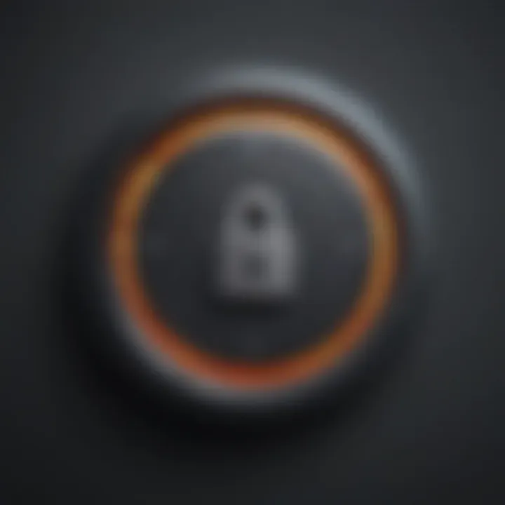 Security Shield with Digital Lock Icons