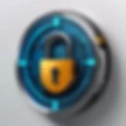 A digital lock symbolizing security