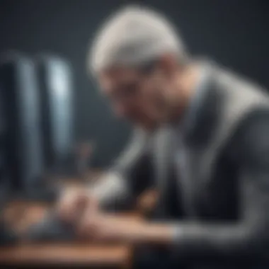 Disgruntled Insider Threat Illustration depicting disgruntled employee as an insider threat in cybersecurity