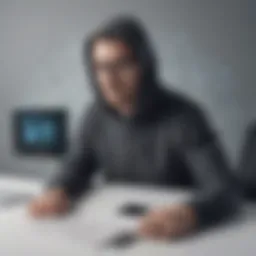 Illustration depicting inadvertent insider threat in cybersecurity