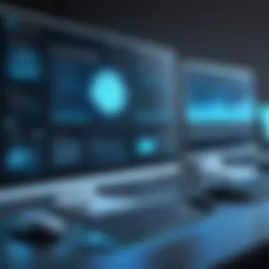 The Future of Digital Rights A futuristic depiction of digital rights evolving over time.