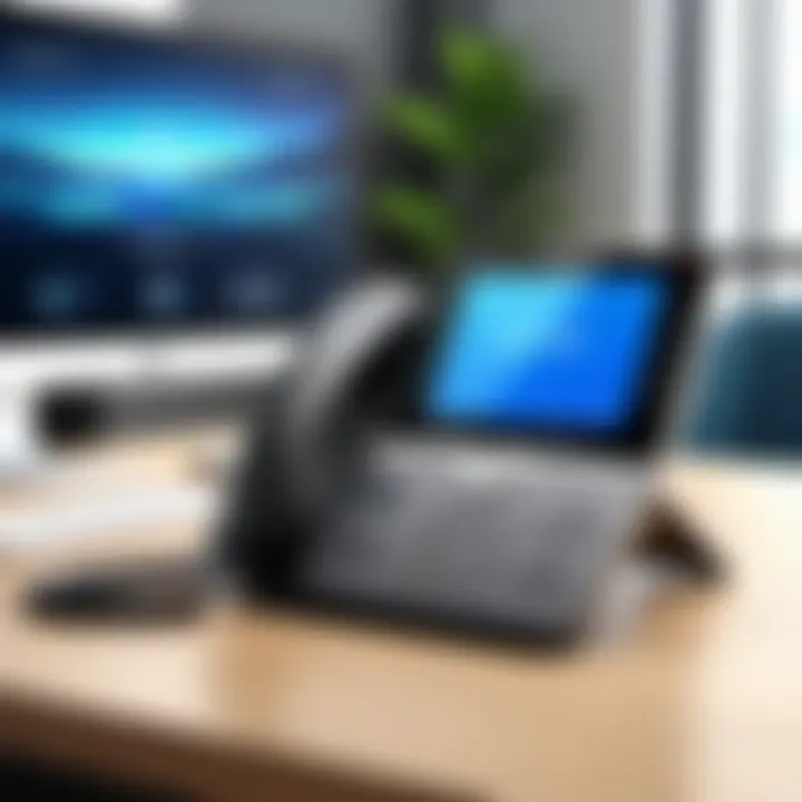 Illustration of benefits and advantages of using IP telephony.