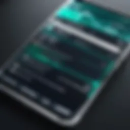 Illustration of keylogging software interface on an Android device