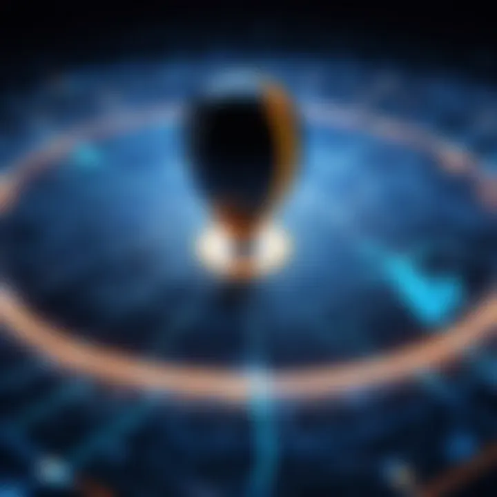 Visual depiction of location change with proxy servers