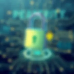 A digital lock symbolizing cybersecurity