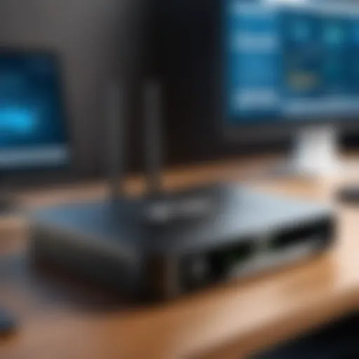 A high-tech VPN router with advanced features