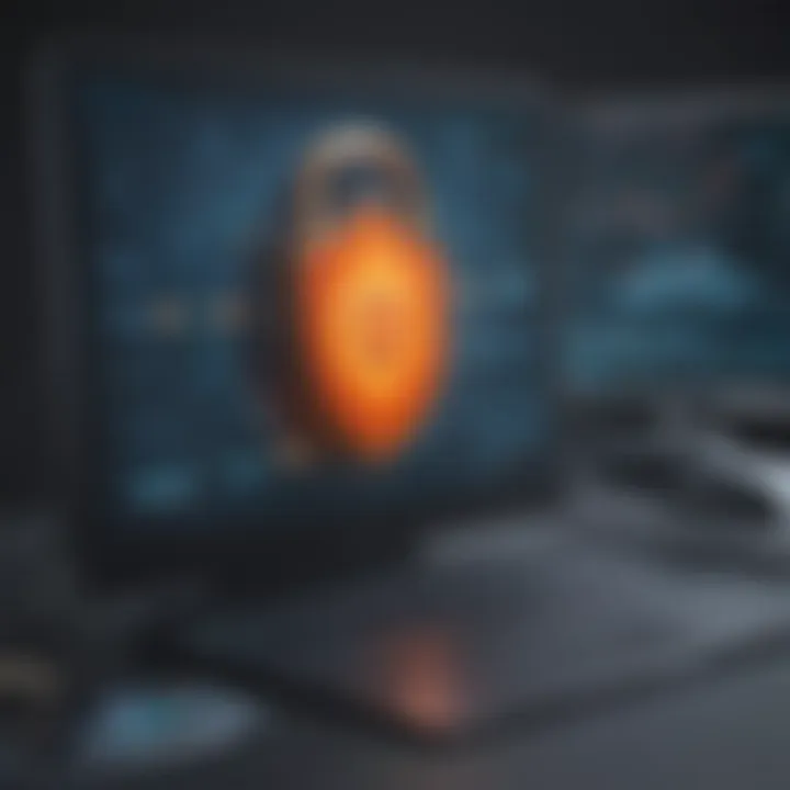 Cybersecurity Threat Prevention Illustration