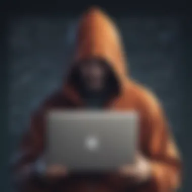 Artistic depiction of maintaining online anonymity