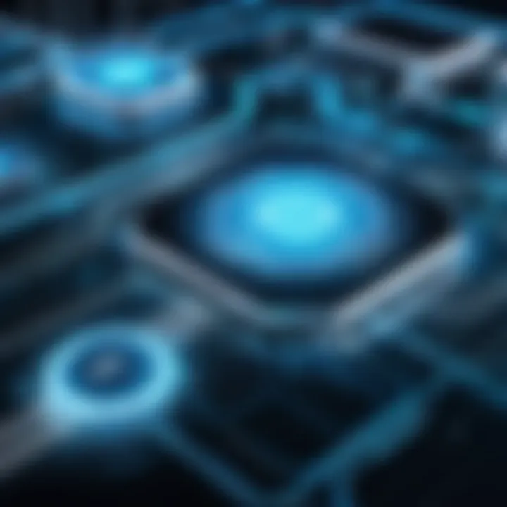 A futuristic representation of interconnected devices