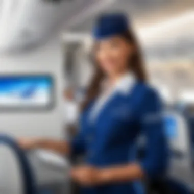 Friendly Copa Airlines Cabin Crew Assisting Passengers