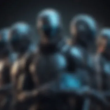Guardians of Cyberspace Illustration symbolizing the importance of digital security shields