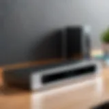A sleek home firewall appliance on a desk