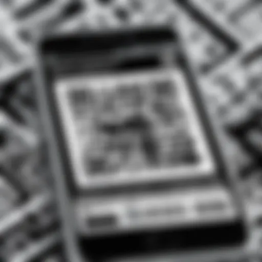 Scanning a QR code on a smartphone