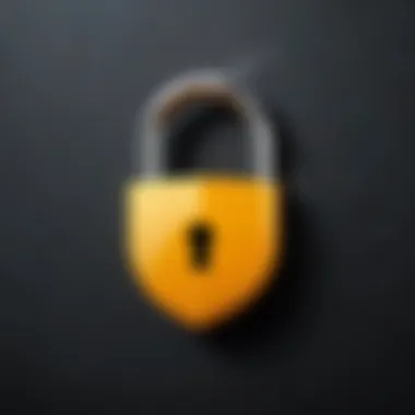 Data Protection Symbol A secure lock symbolizing data protection