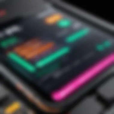 Unusual Battery Drain Indicators Close-up of a smartphone displaying unusual battery drain stats