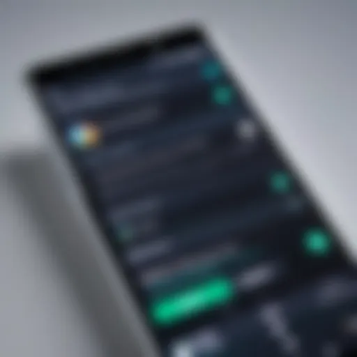 Close-up of an Android phone displaying security settings