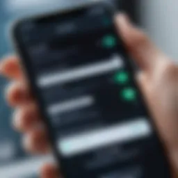 Close-up view of smartphone screen displaying suspicious app activity