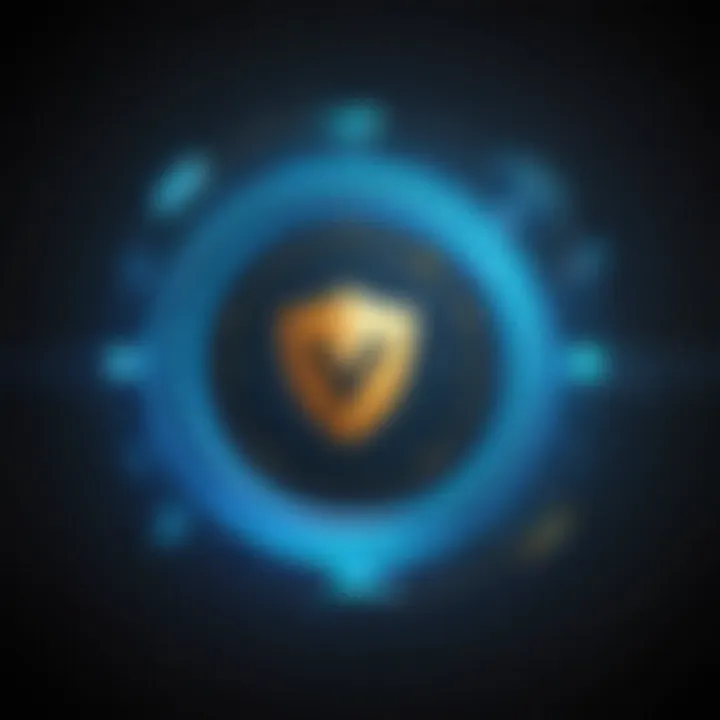 A secure network symbol representing VPN technology