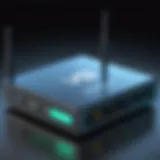 Illustration showcasing the concept of VPN integration on a router