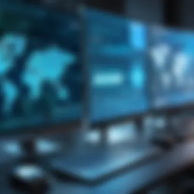 State-Sponsored Cyber Warfare An abstract graphic depicting the concept of state-sponsored cyber warfare.