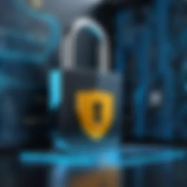 Importance of IP Address in Cybersecurity Cybersecurity concept with digital padlock
