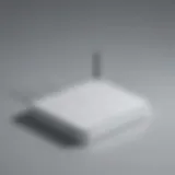 Illustration of minimalist design WiFi router