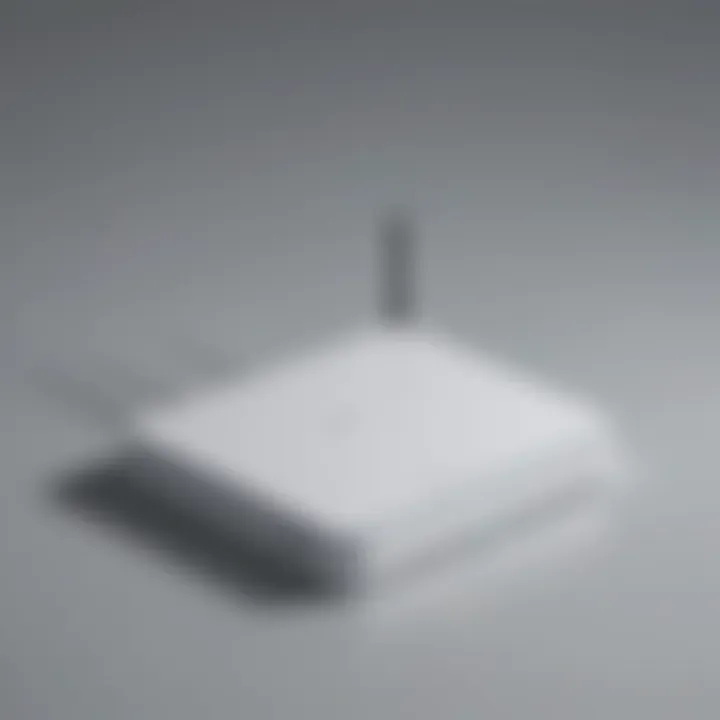 Illustration of minimalist design WiFi router